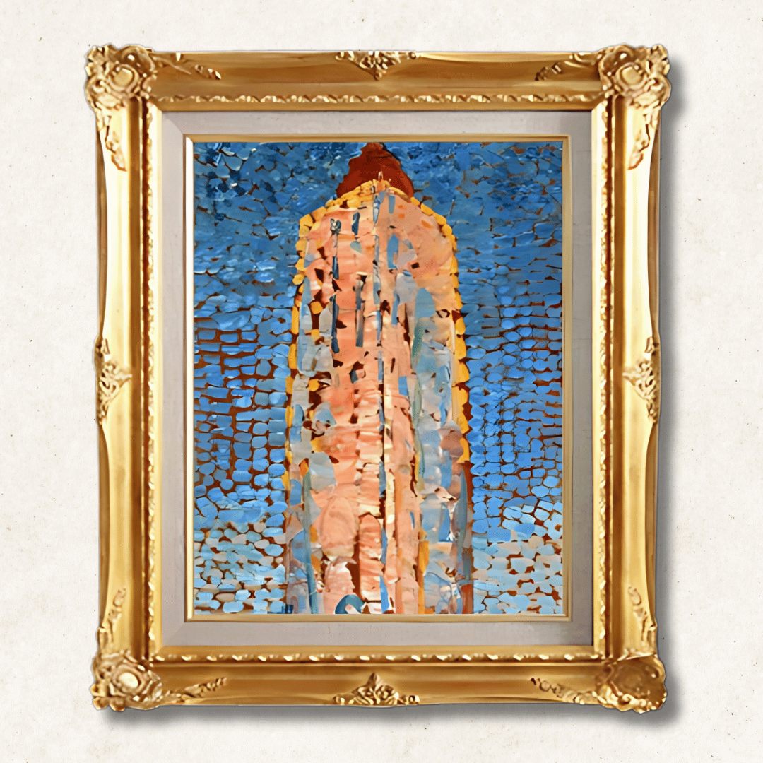 Piet Mondrian - Lighthouse at Westkapelle | Hand-Painted Oil Painting Framed for Home Decor - Commodore Club Art