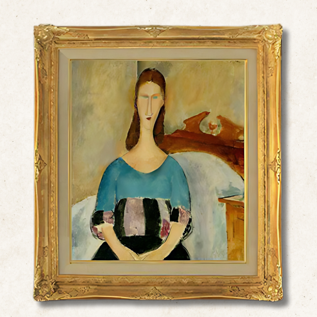 Amedeo Modigliani | Portrait of Jeanne Hebuterne  F10 Wall Art - Hand-painted oil painting