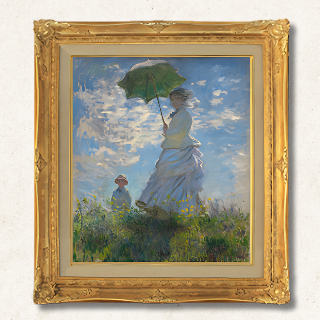 Claude Monet - Woman with a parasol left  F10 | High-Quality Hand-Painted Oil Painting