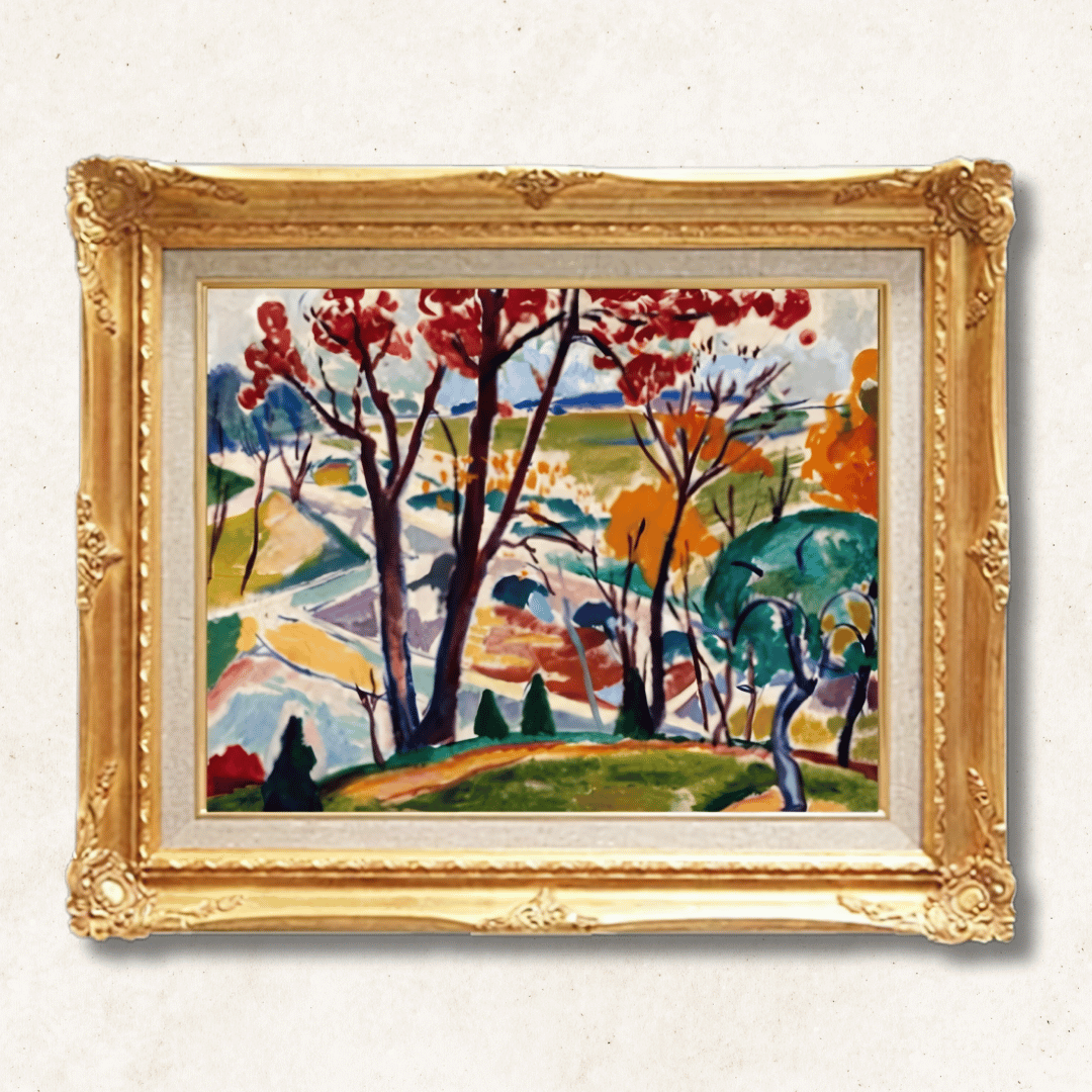 Henry Lyman Sayen - Landscape, Bridge, Huntingdon Valley F6 | Hand-Painted Oil Painting Framed for Home Decor - Commodore Club Art