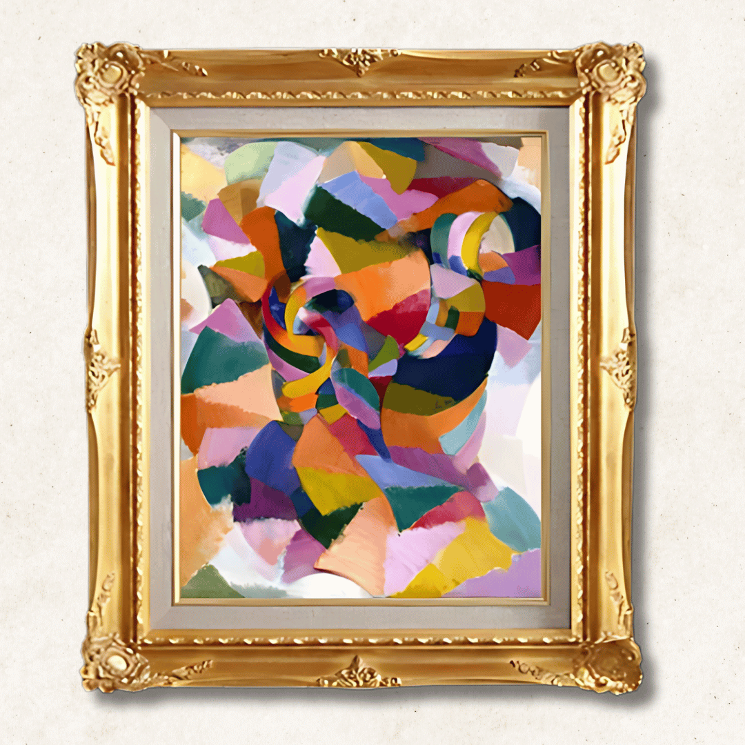 Stanton Macdonald-Wright - Arm Organization F6 | Hand-Painted Oil Painting Framed for Home Decor - Commodore Club Art