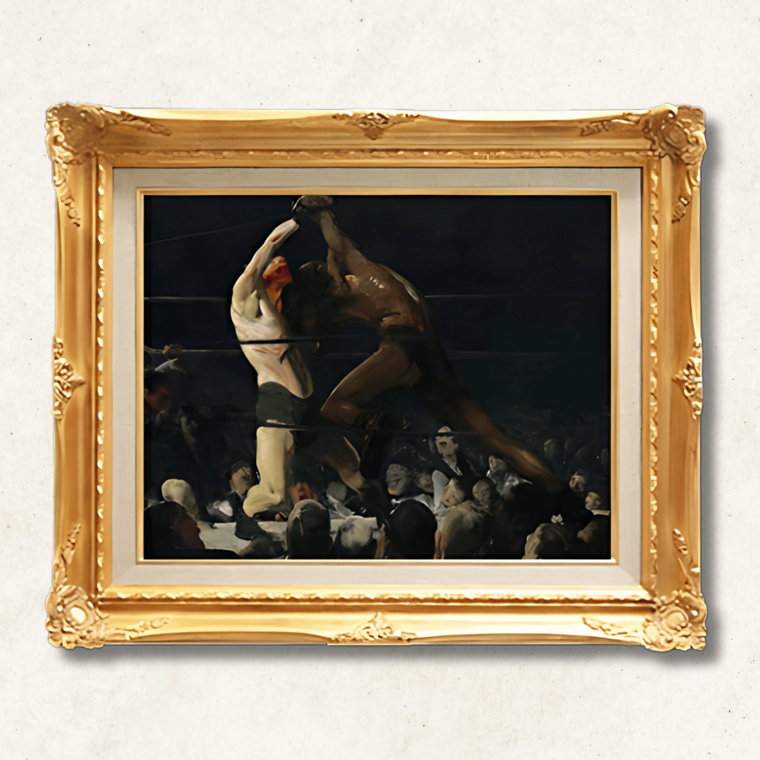 George Bellows - Both Members of This Club F6 | Hand-Painted Oil Painting Framed for Home Decor