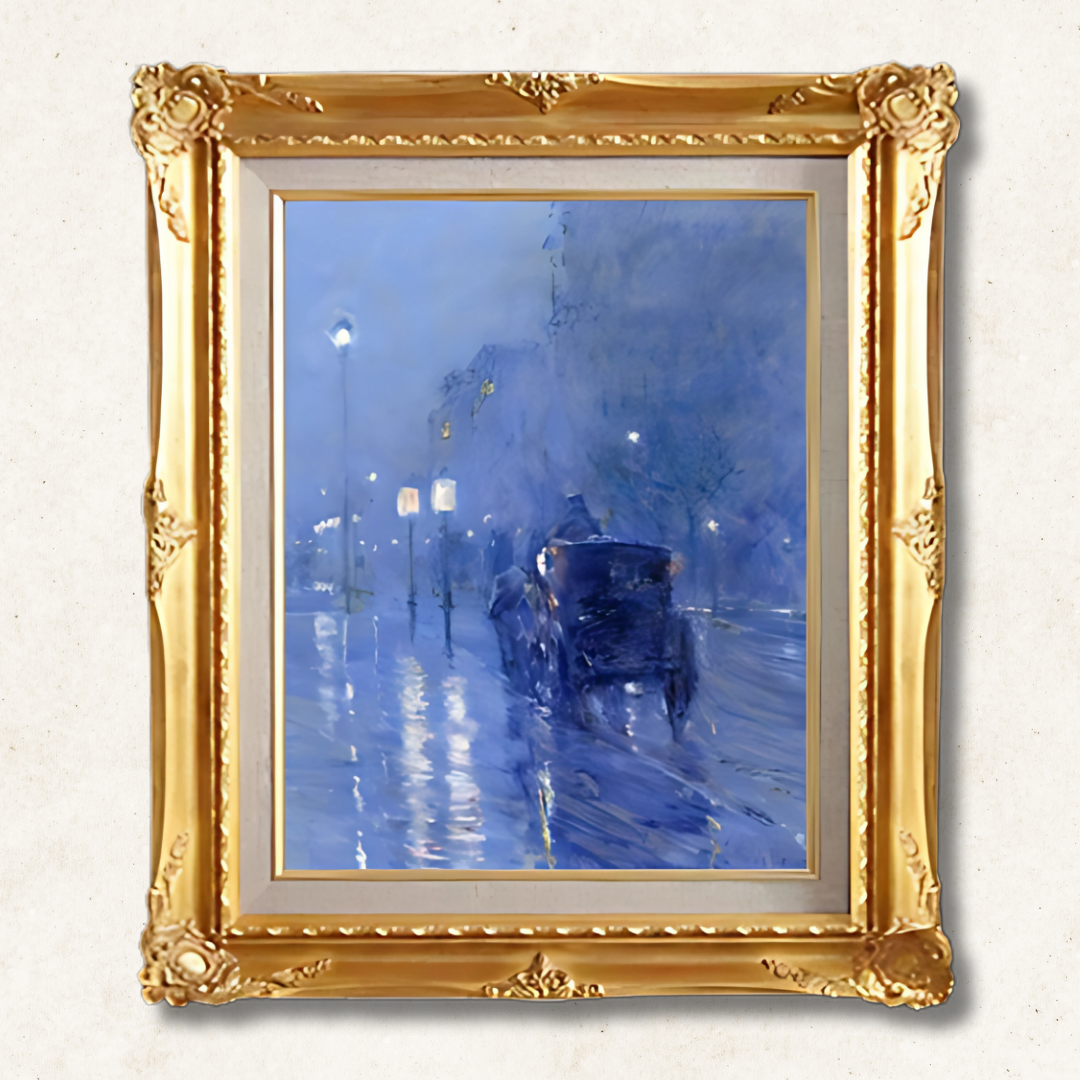 Frederick Child Hassam - Rainy Midnight F6 | Gallery-Quality Hand-Painted Oil Painting