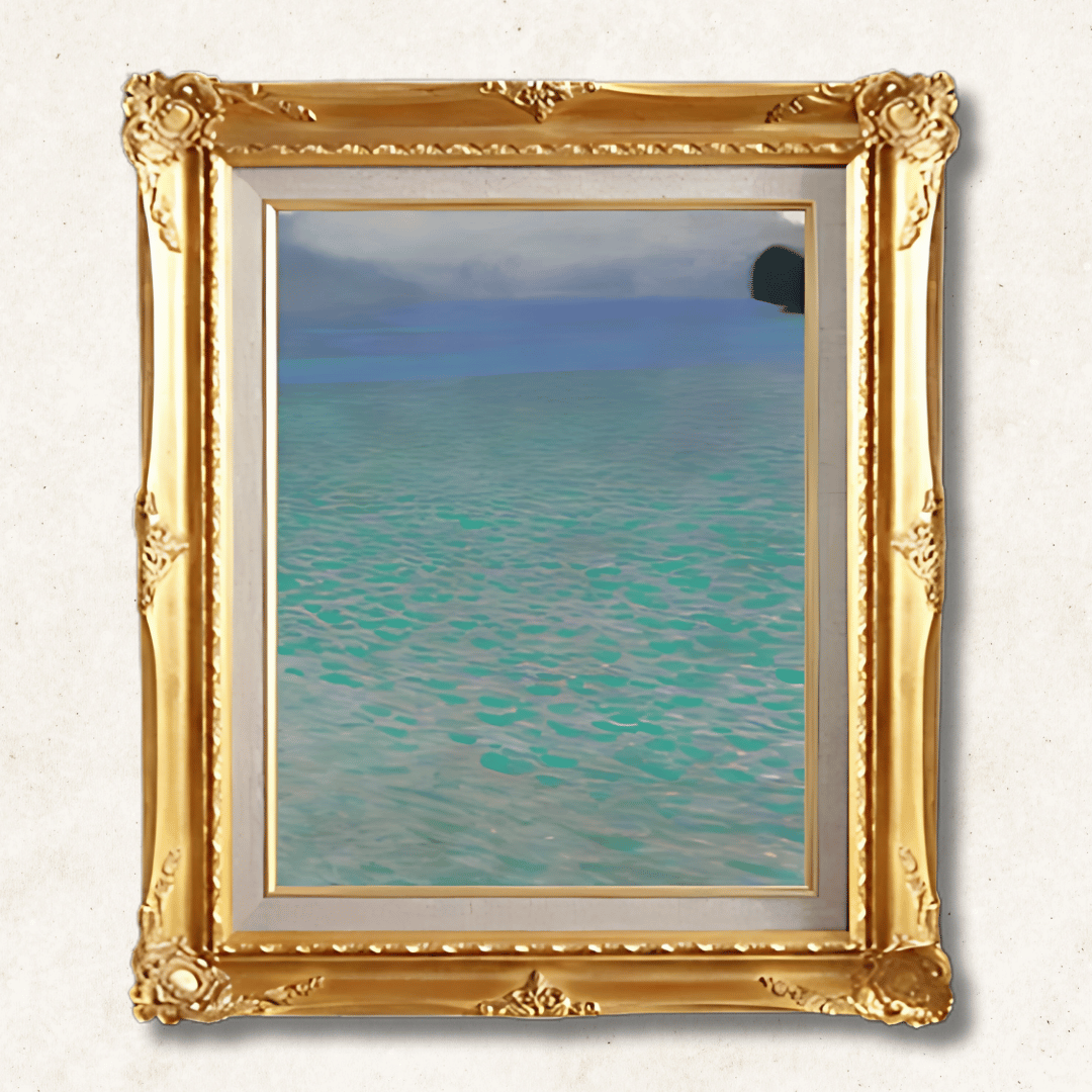 Gustav Klimt - On Lake Attersee F6 | Hand-Painted Oil Painting Framed for Home Decor - Commodore Club Art