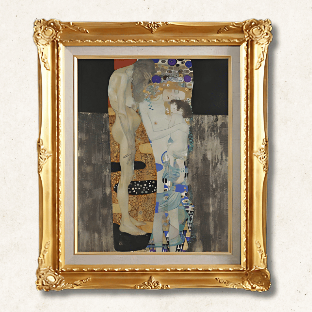 Gustav Klimt -The Three Ages of Woman  F6 | Hand-Painted Oil Painting Framed for Home Decor - Commodore Club Art