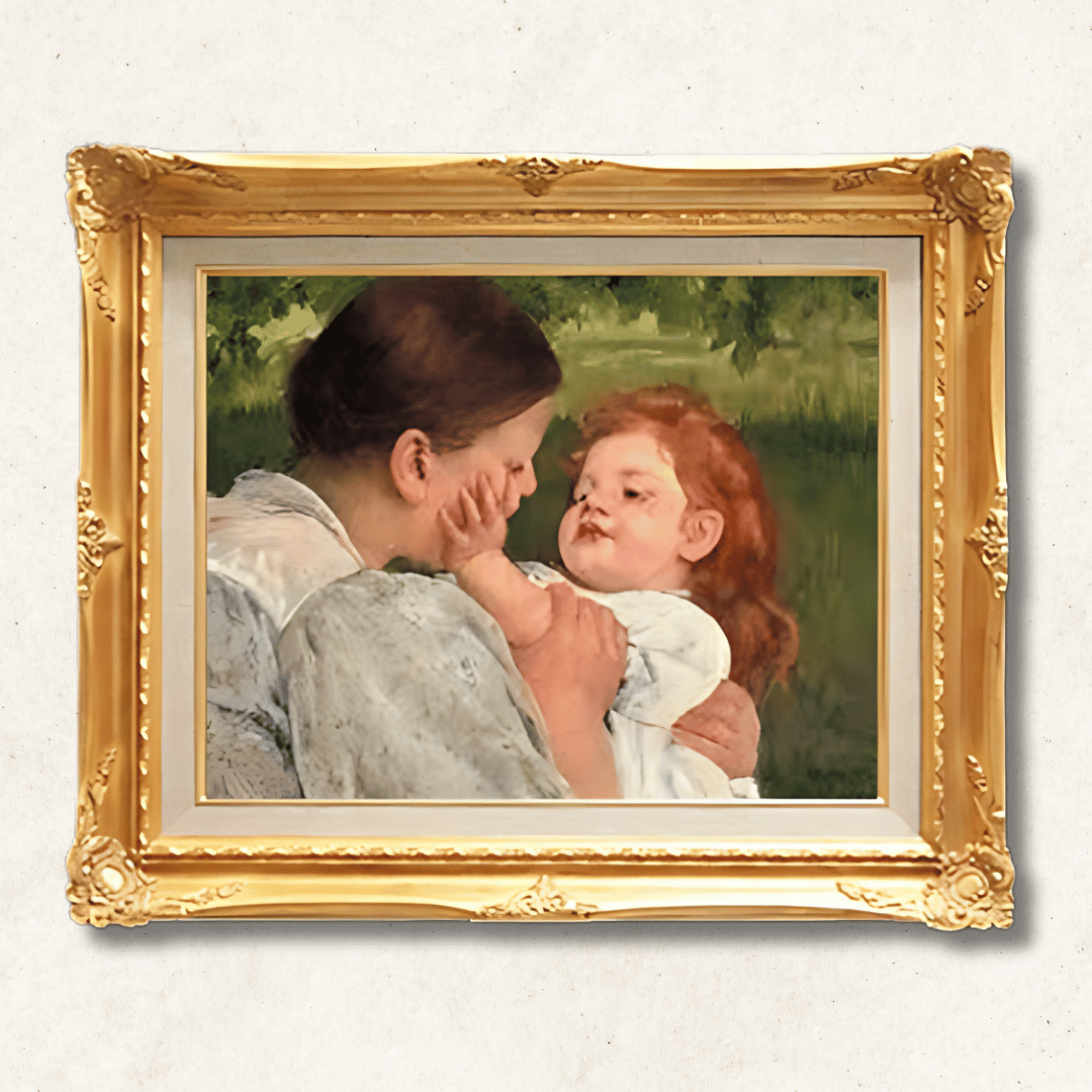 Mary Stevenson Cassatt - Maternal Caress  F6 | Hand-Painted Oil Painting Framed for Home Decor