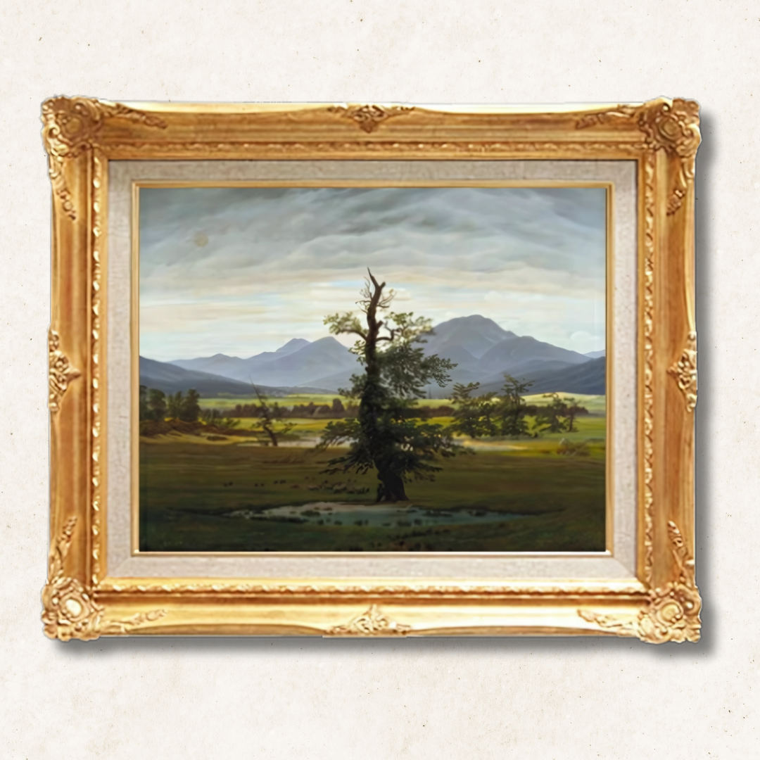 Caspar David Friedrich  - Solitary Tree F6 | Gallery-Quality Hand-Painted Oil Painting