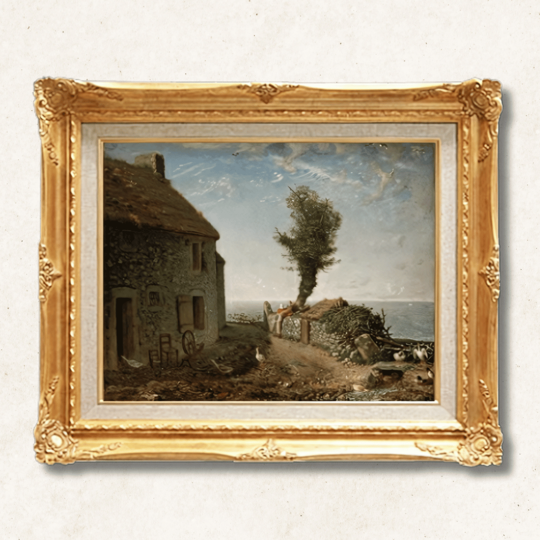 Jean-François Millet -  The Outskirts of Gruchy  F6 | Hand-Painted Oil Painting Framed for Home Decor