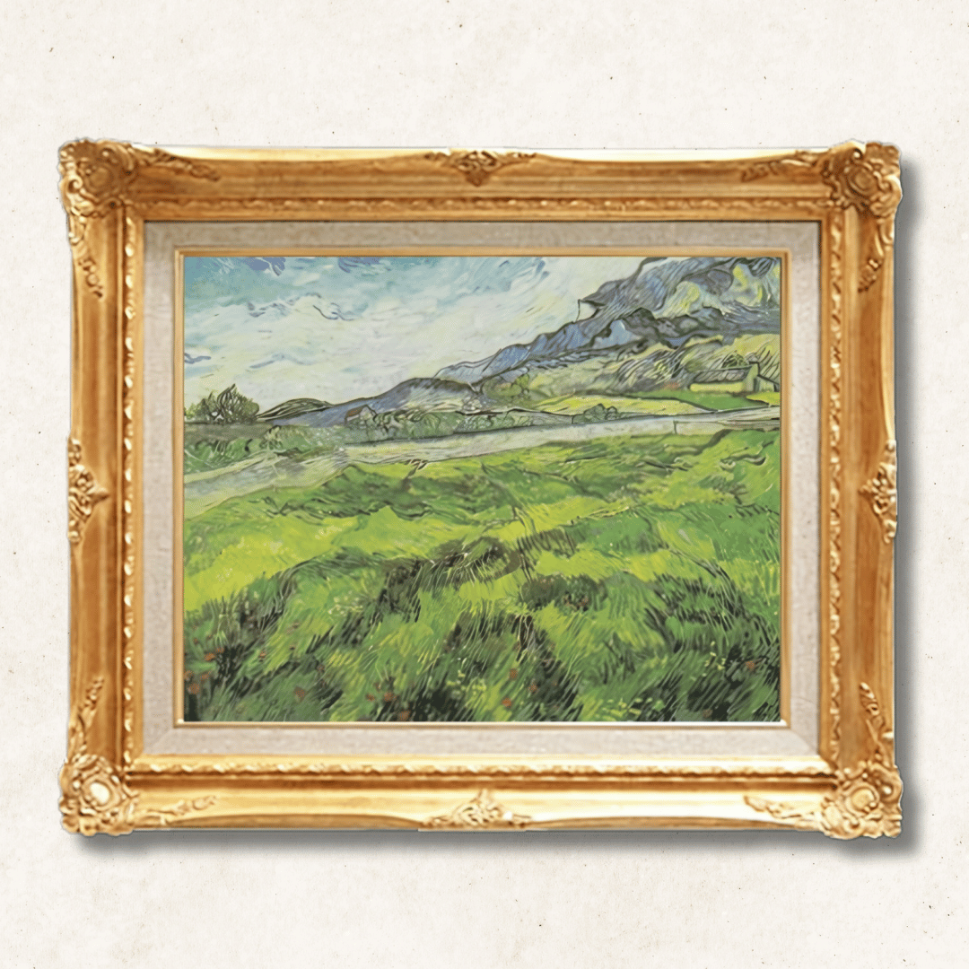 Vincent van Gogh  - Green Wheat Field  F6| Hand-Painted Oil Painting Framed for Home Decor - Commodore Club Art