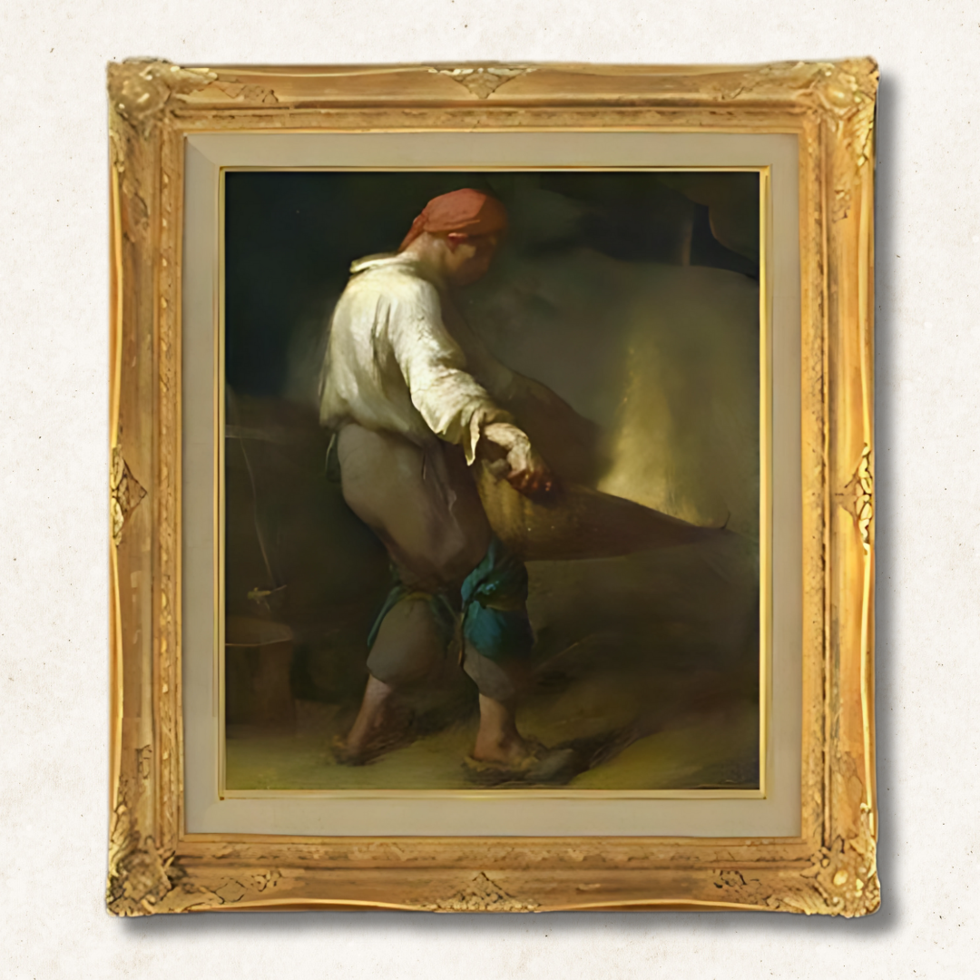 Jean-François Millet - The Winnower F10 | Premium Hand-Painted Oil Painting - Commodore Club Art