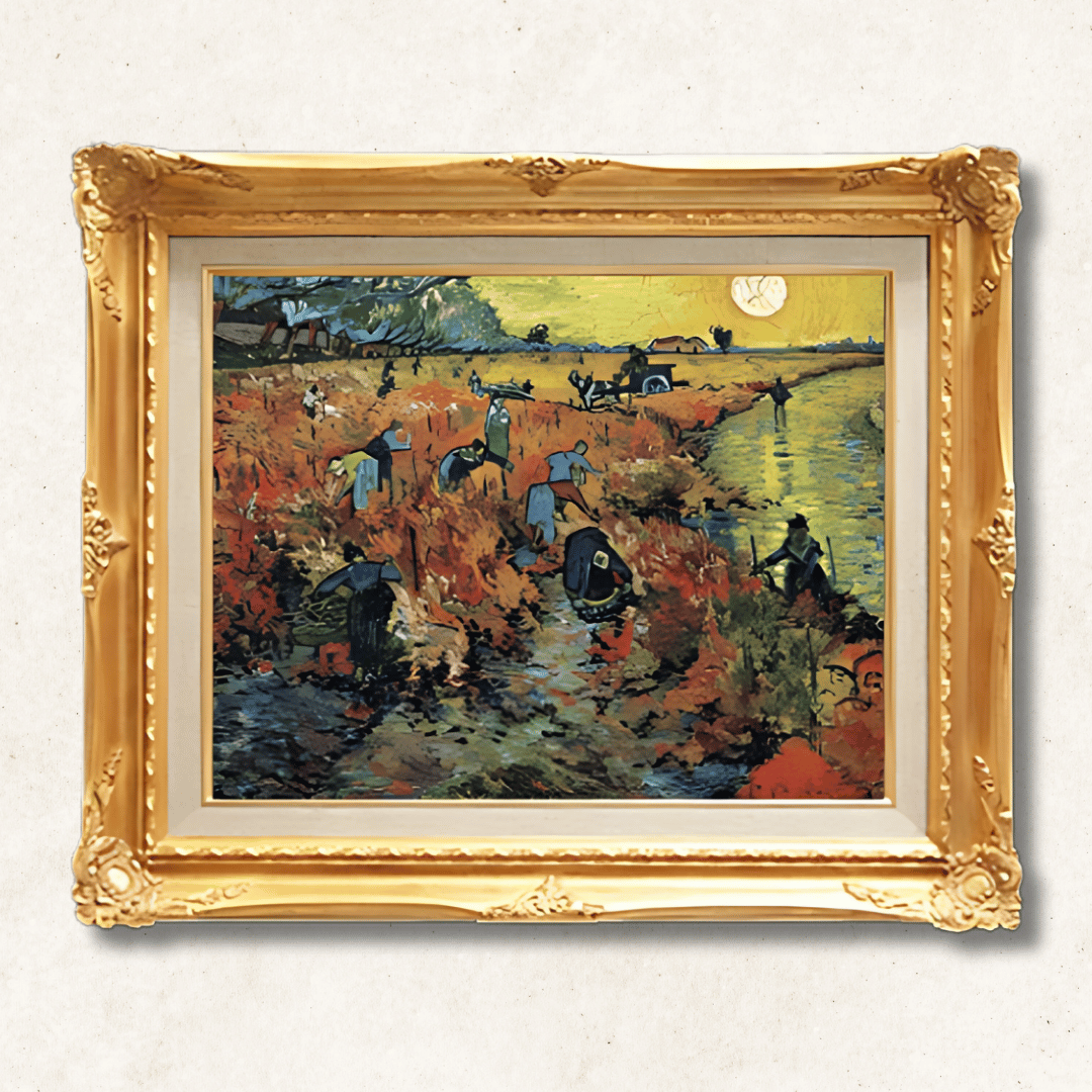 Vincent van Gogh - The Red Vineyard  F6 | Hand-Painted Oil Painting Framed for Home Decor