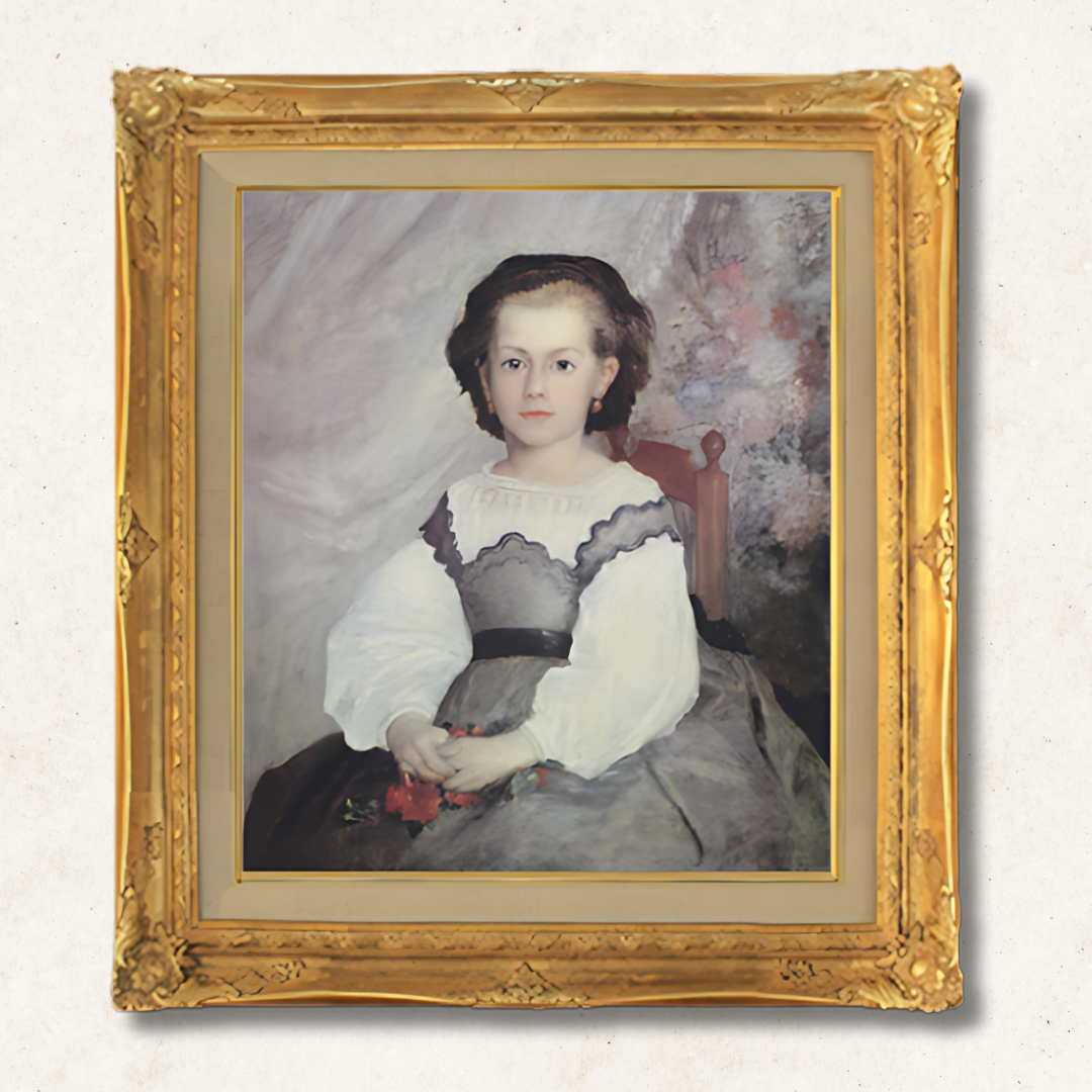 Pierre-Auguste Renoir - Mademoiselle Romère-Lacaux  F10 | Hand-Painted Oil Painting Framed for Home Decor