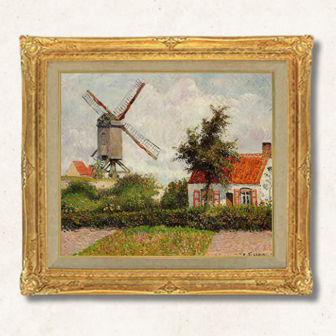 Camille Pissarro -  Windmill at Knocke, Belgium  F10 | High-Quality Hand-Painted Oil Painting