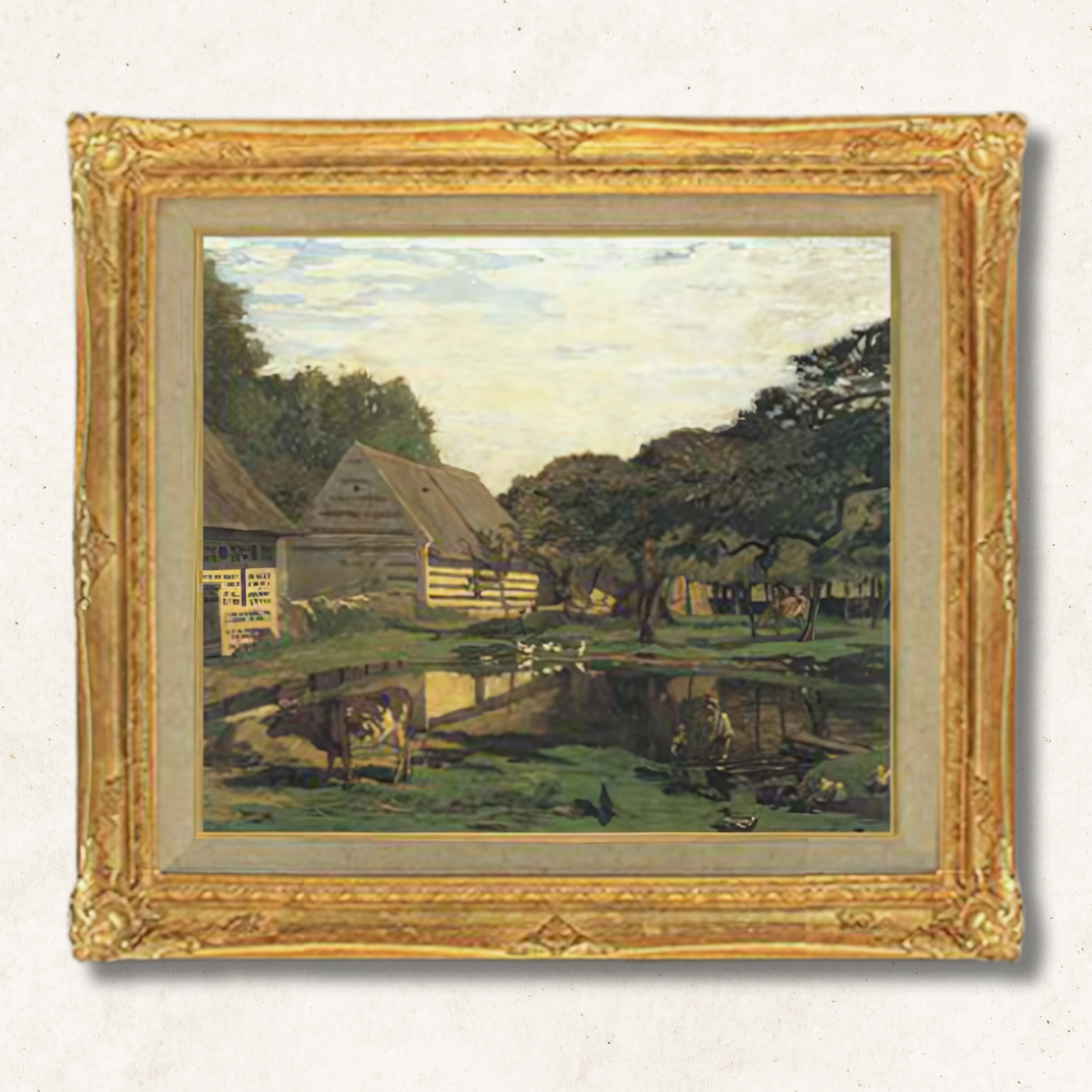 Claude Monet - A Farmyard in Normandy  F10 | High-Quality Hand-Painted Oil Painting