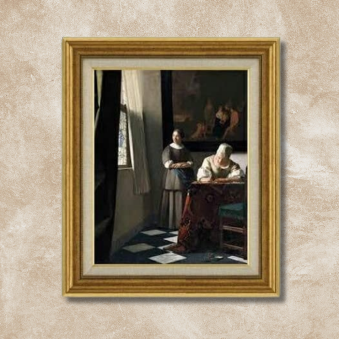 Johannes Vermeer | Lady Writing a Letter with her Maid  F6