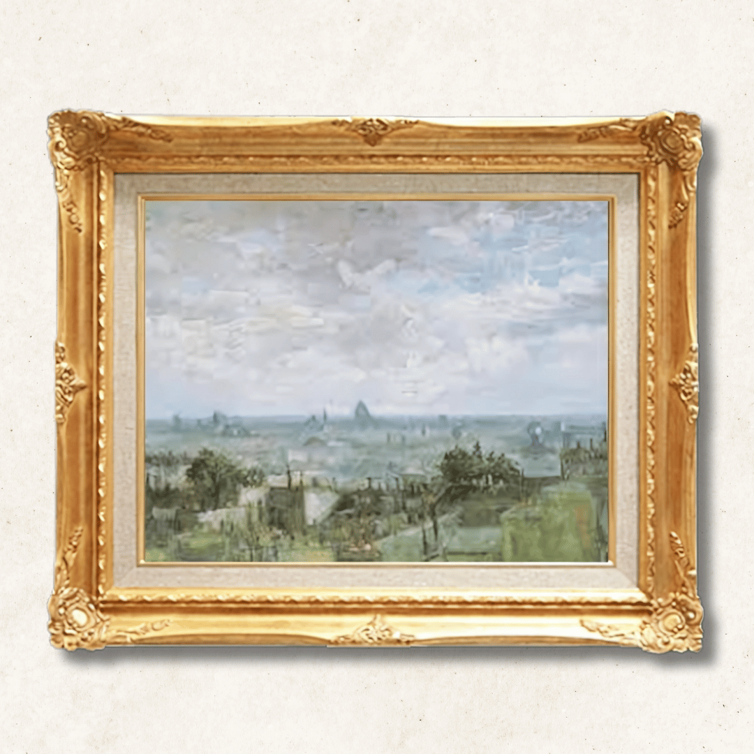 Vincent van Gogh - View of the Rooftops in Paris  F6 | Hand-Painted Oil Painting Framed for Home Decor