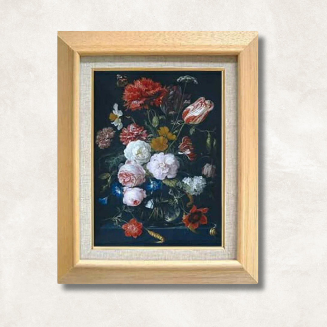 Jan Davidsz. de Heem - Vase and flowers  F4 | Premium Hand-Painted Oil Painting - Commodore Club Art