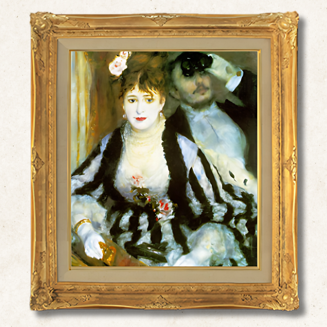 Pierre-Auguste Renoir - The Loge F10 | Hand-Painted Oil Painting Framed for Home Decor