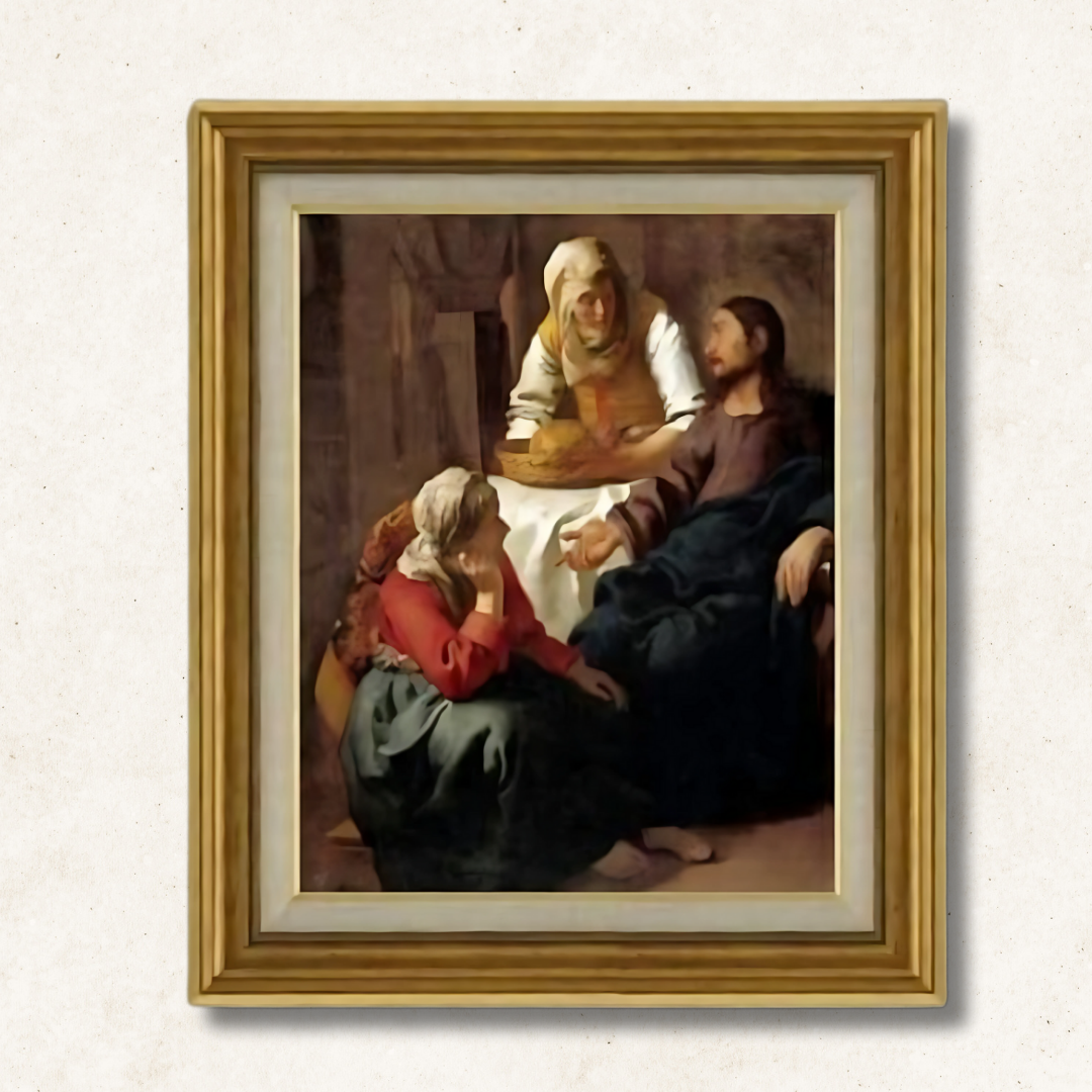 Johannes Vermeer - Christ in the House of Martha and Mary  F6 | Premium Hand-Painted Oil Painting