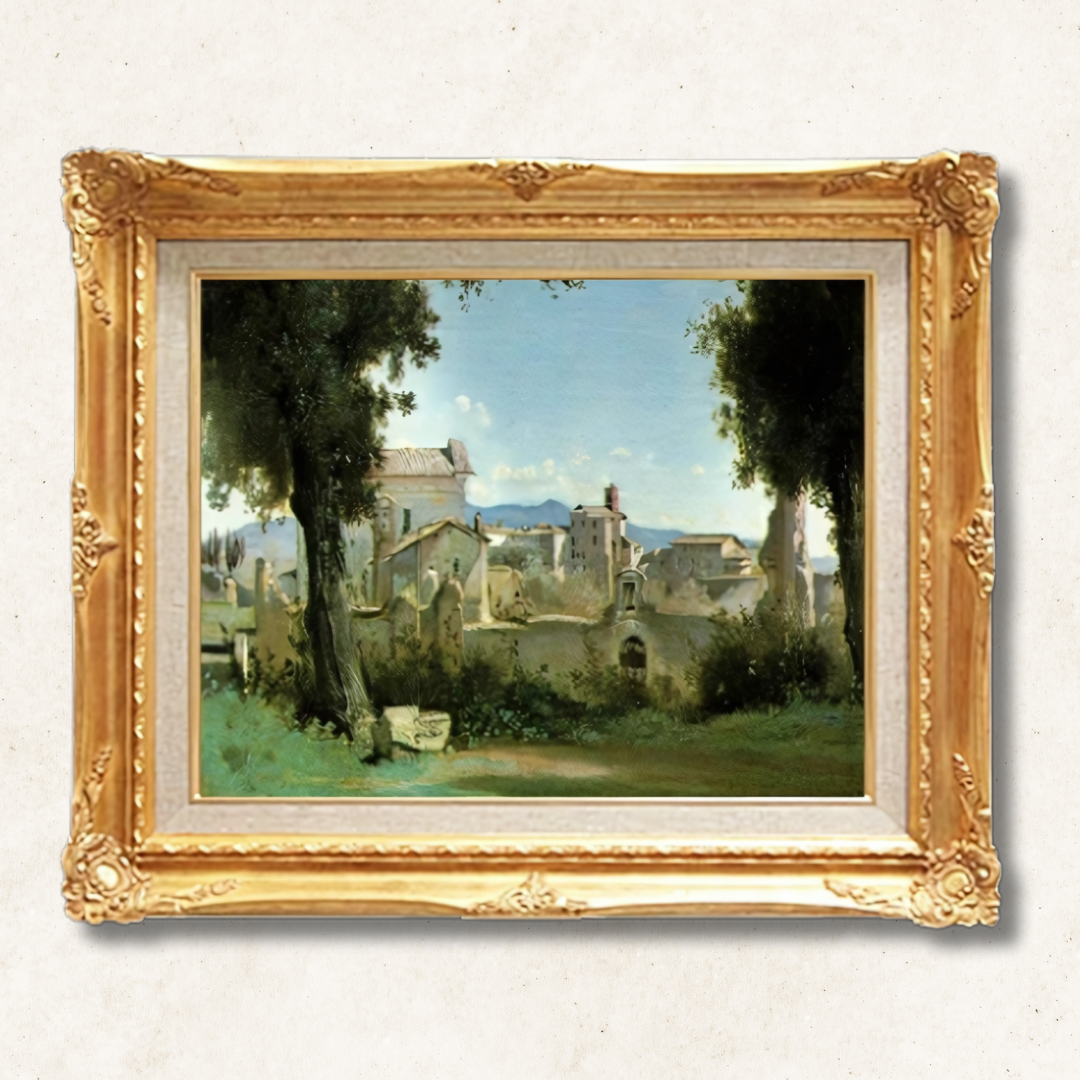 Jean-Baptiste Camille Corot - View from the Farnese Gardens, Rome  F6 | Premium Hand-Painted Oil Painting