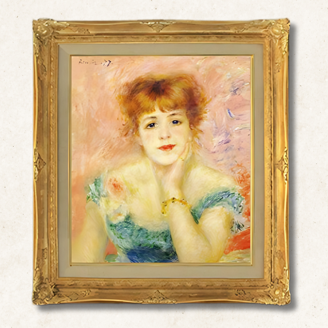 Pierre-Auguste Renoir - Portrait of the actress Jeanne Samary   F10 | Premium Hand-Painted Oil Painting