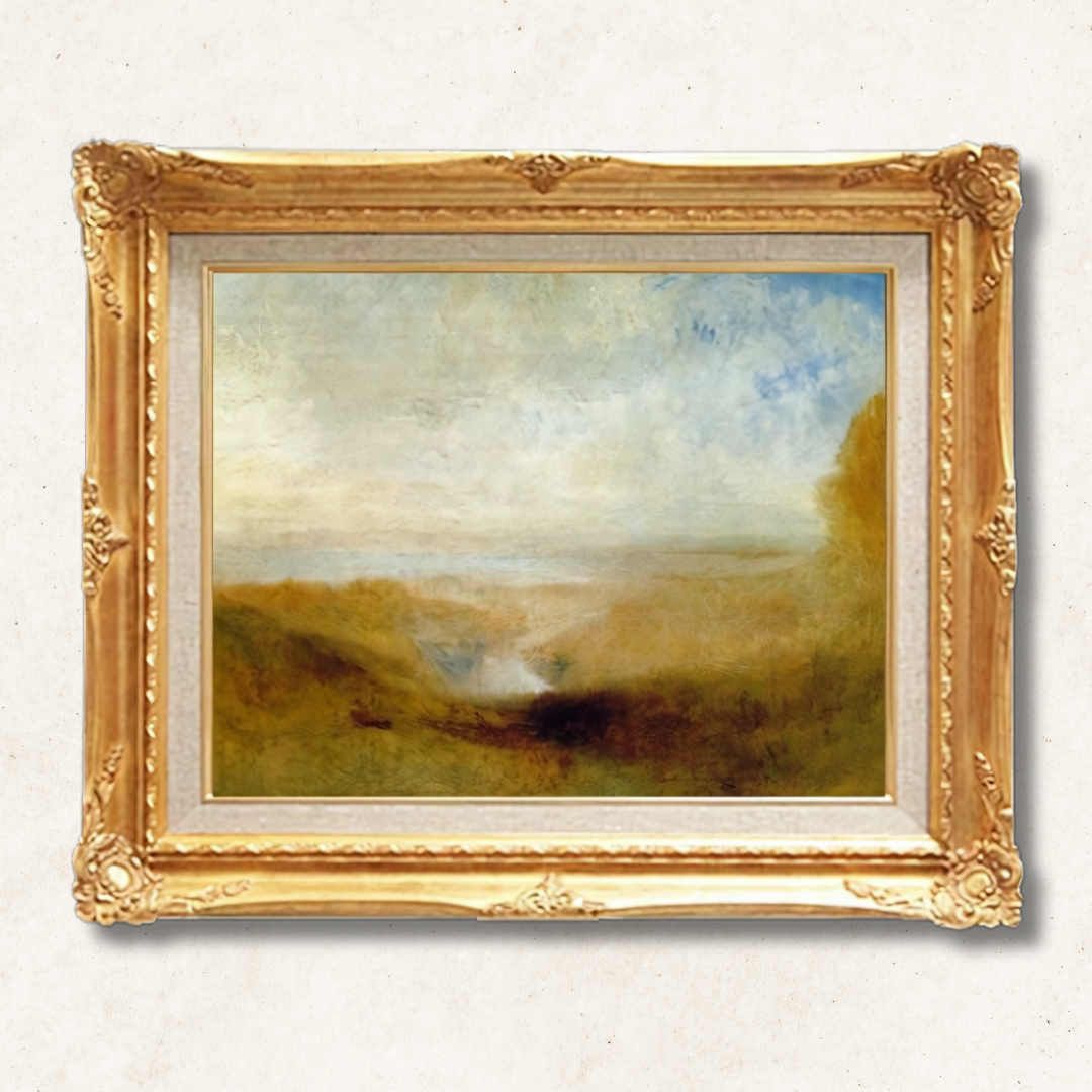 Joseph Mallord William Turner -  Landscape with river and a bay in the far background   F6 | Gallery-Quality Hand-Painted Oil Painting