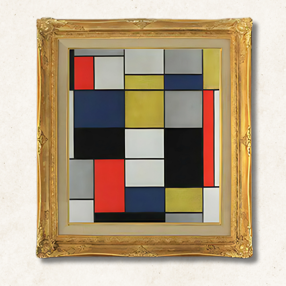 Piet Mondrian - Large composition A with black, red, grey, yellow and blue  F10 | Premium Hand-Painted Oil Painting