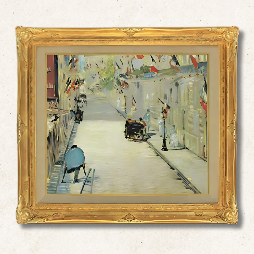 Edouard Manet - Rue Mosnier decorated with Flags  F10 | Premium Hand-Painted Oil Painting