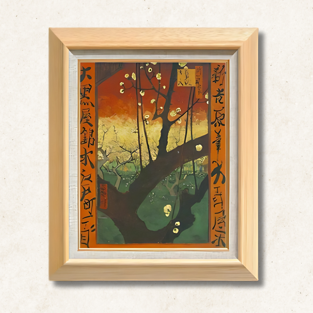 Vincent van Gogh -  Bloeiende pruimenboomgaard- naar Hiroshige  F6 | Gallery-Quality Hand-Painted Oil Painting