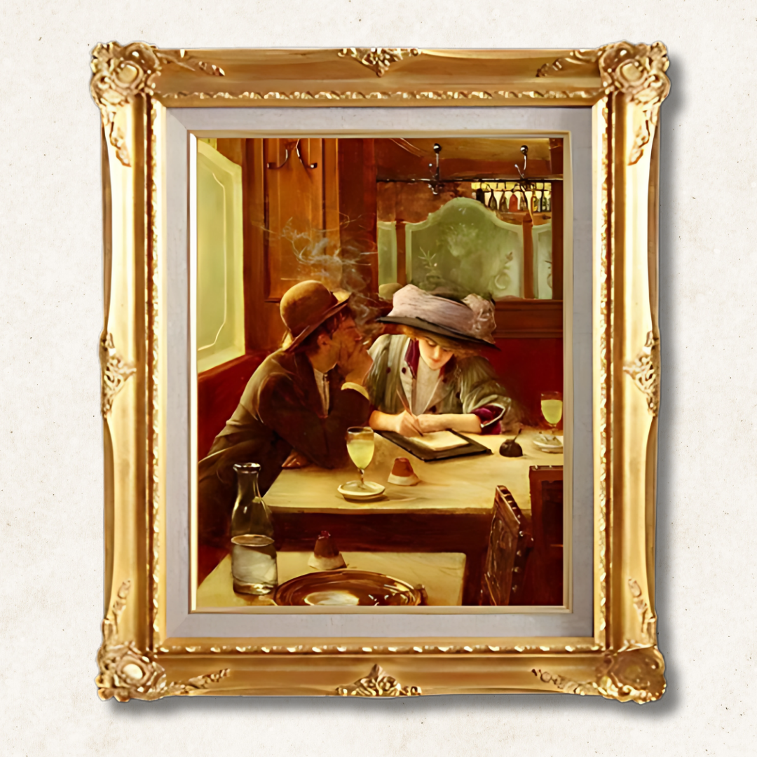 Jean Béraud - The Letter  F6 | Gallery-Quality Hand-Painted Oil Painting - Commodore Club Art