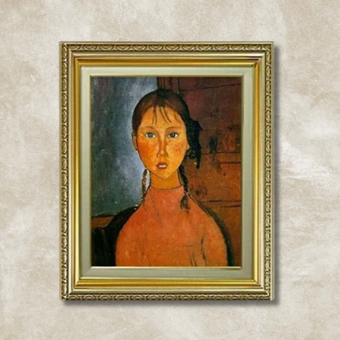 Amedeo Modigliani  | Girl with Pigtails  F6