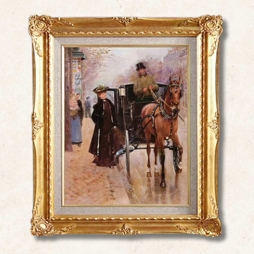 Jean Béraud - Photogravure Aquarellée  F6 | Gallery-Quality Hand-Painted Oil Painting