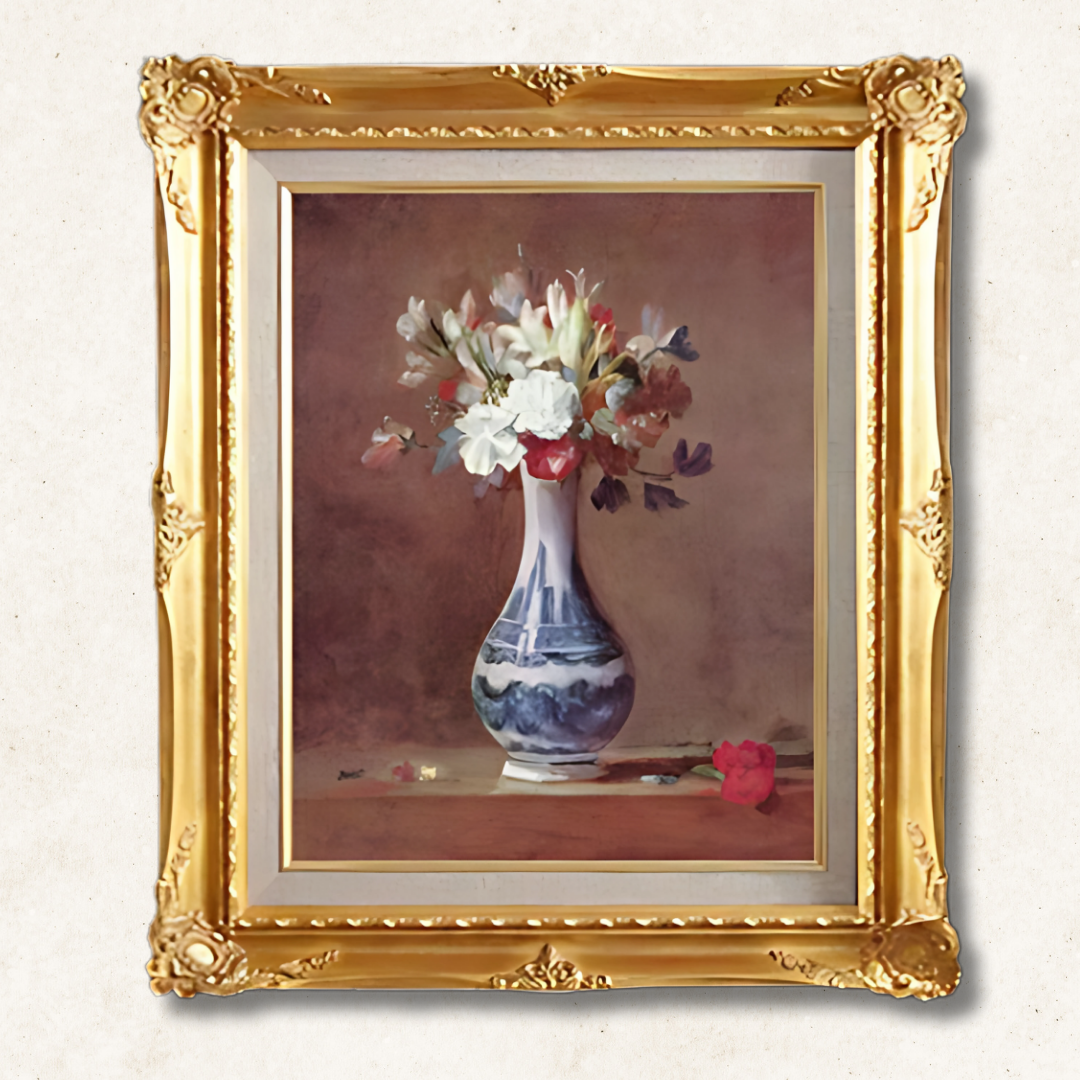 Jean Siméon Chardin - A Vase of Flowers F6 | Premium Hand-Painted Oil Painting - Commodore Club Art