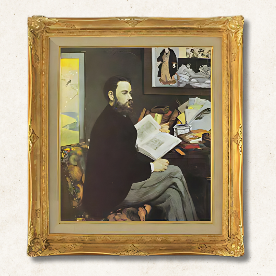 Edouard Manet - Portrait of Emile Zola  F10 | Premium Hand-Painted Oil Painting - Commodore Club Art