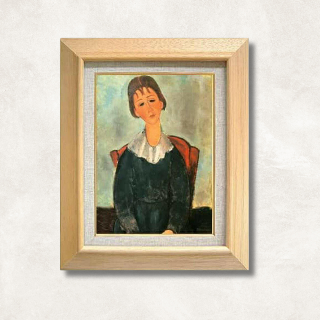 Amedeo Modigliani | Portrait of a Girl (Jeanne Huguette)   F4 Wall Art - Hand-painted oil painting Commodore Club