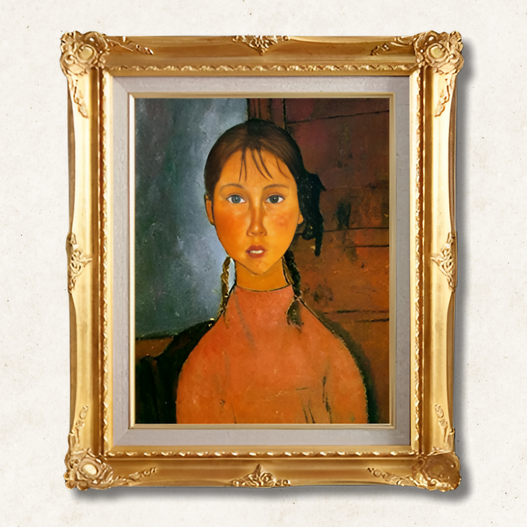 Amedeo Modigliani  | Girl with Pigtails  F6 Wall Art - Hand-painted oil painting