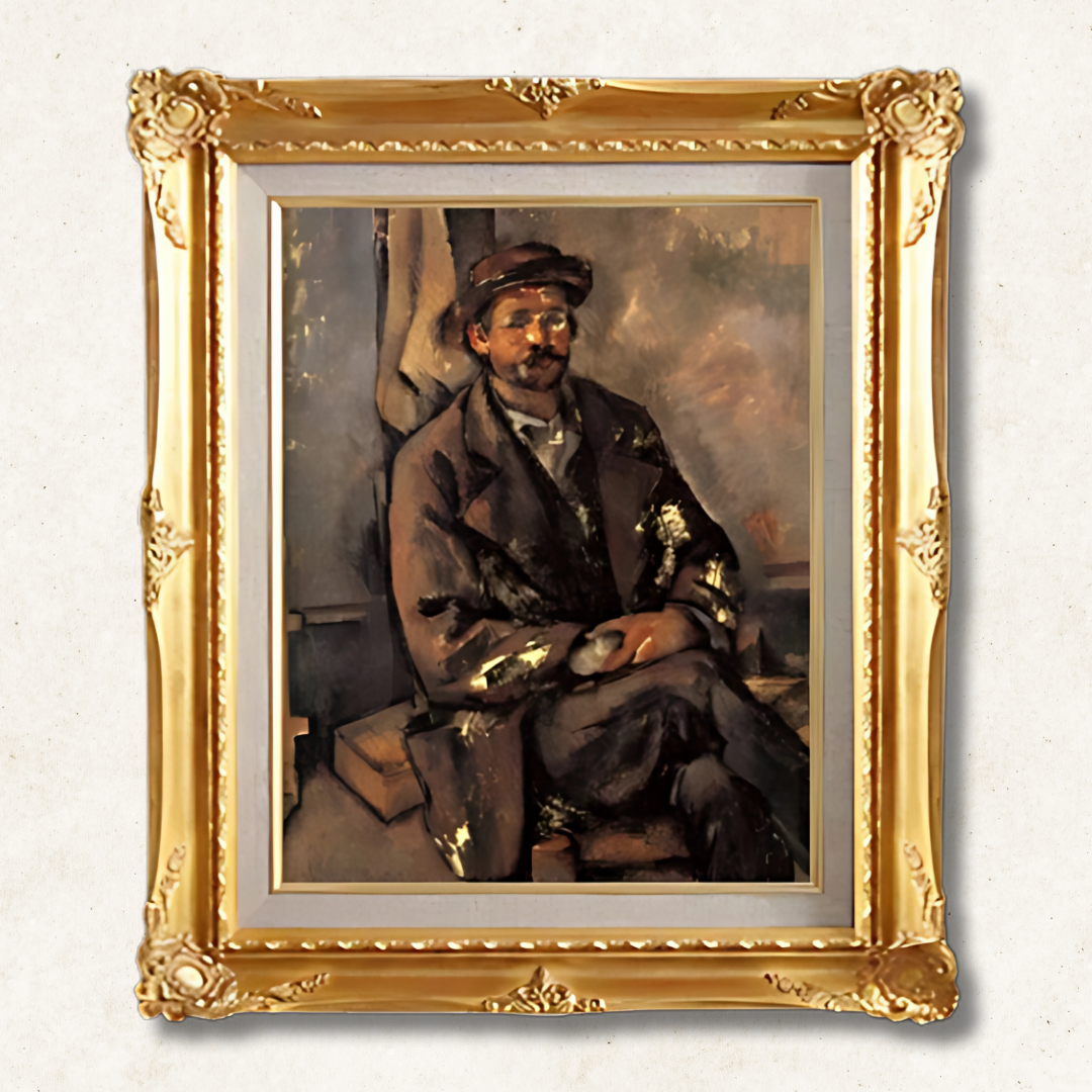 Paul Cézanne - Sitting farmer  F6 | Gallery-Quality Hand-Painted Oil Painting - Commodore Club Art