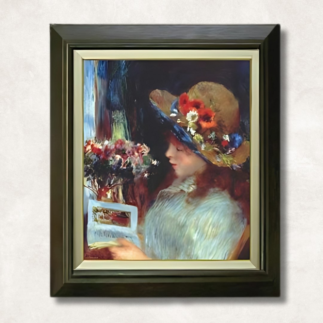 Pierre-Auguste Renoir - The Woman Reading F8 | Hand-Painted Oil Painting Framed for Home Decor