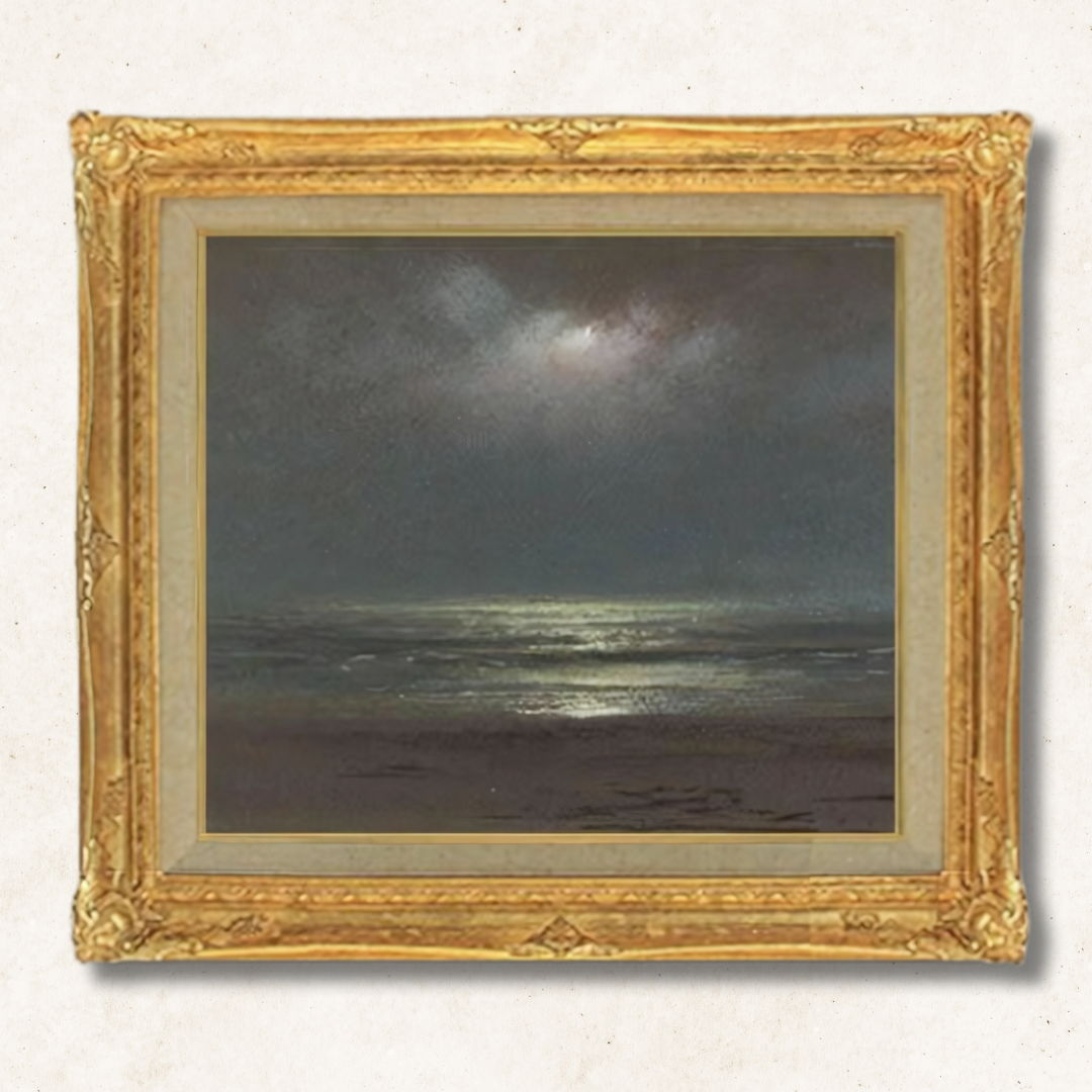 Dwight William Tryon - Night The Sea  F10 | Premium Hand-Painted Oil Painting - Commodore Club Art