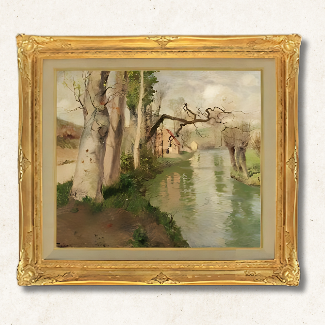 Frits Thaulow - From Dieppe to Arques River  F10 | Premium Hand-Painted Oil Painting