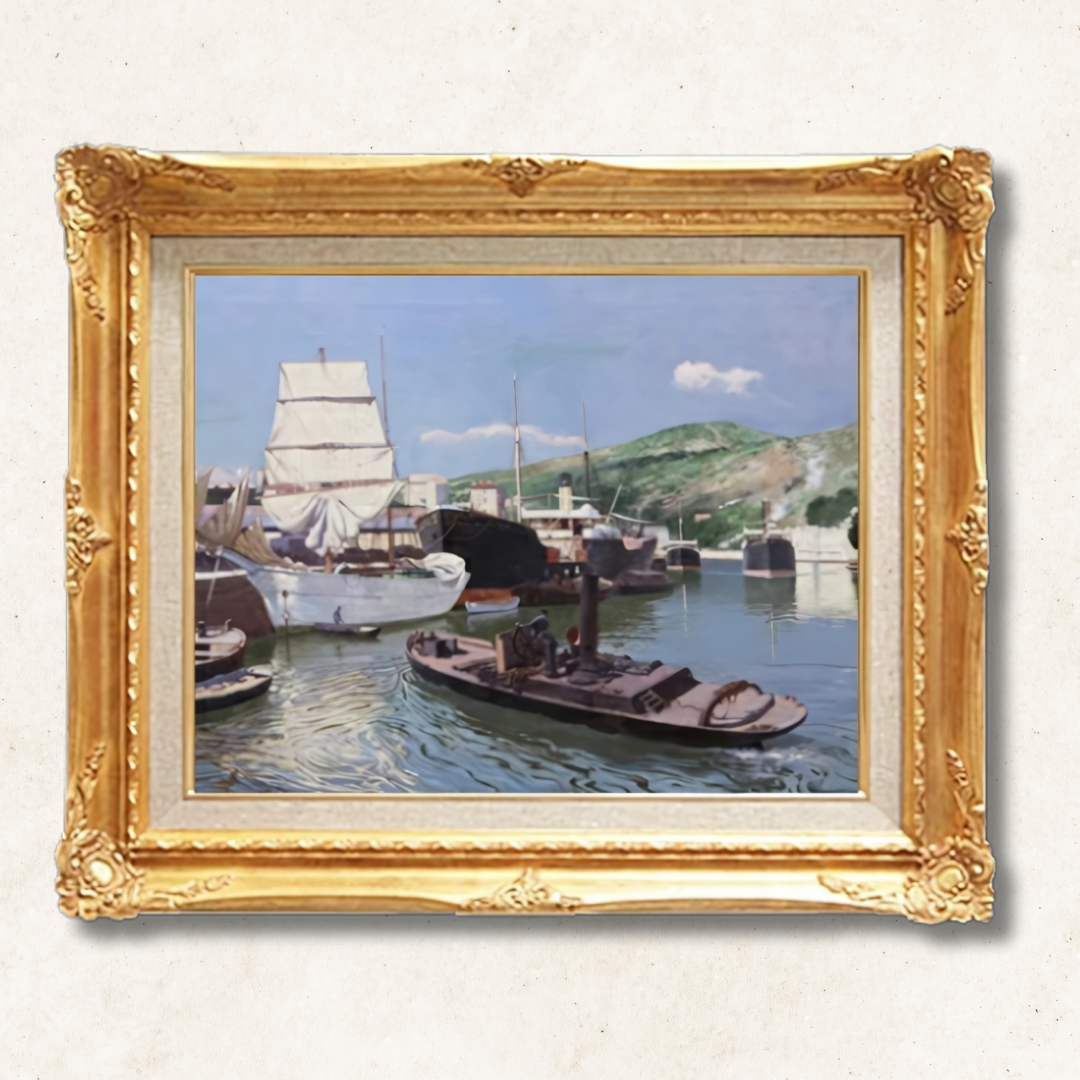 Juan Matinez Abades - Port of Bilbao F6 | Premium Hand-Painted Oil Painting