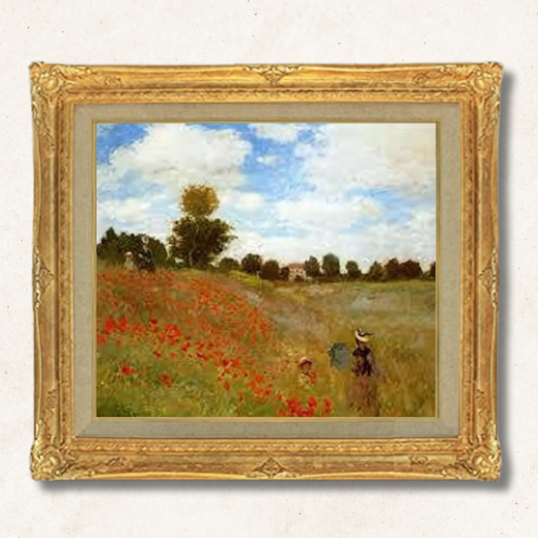 Claude Monet - Poppy Field in Argenteuil F10 | High-Quality Hand-Painted Oil Painting