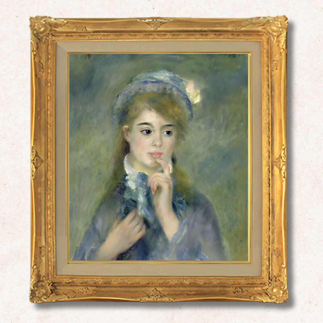 Pierre-Auguste Renoir - Portrait of a Young Girl  F10 | Hand-Painted Oil Painting Framed for Home Decor