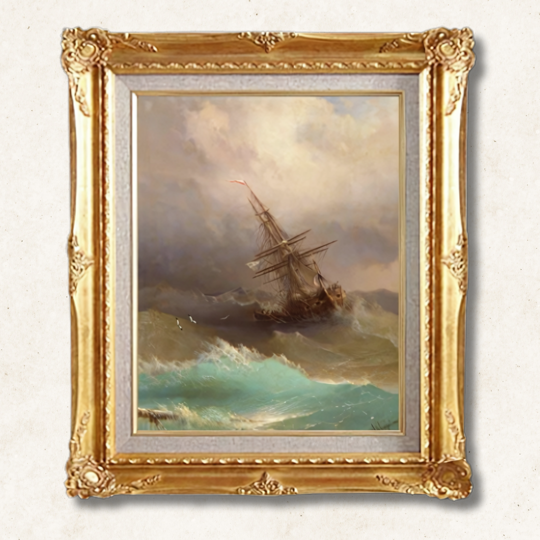 Ivan Aivazovsky - The Ship in a Storm F6 | Premium Hand-Painted Oil Painting