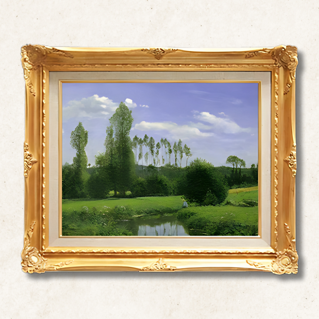 Claude Monet - View of Ruel F6  | Hand-Painted Oil Painting Framed for Home Decor