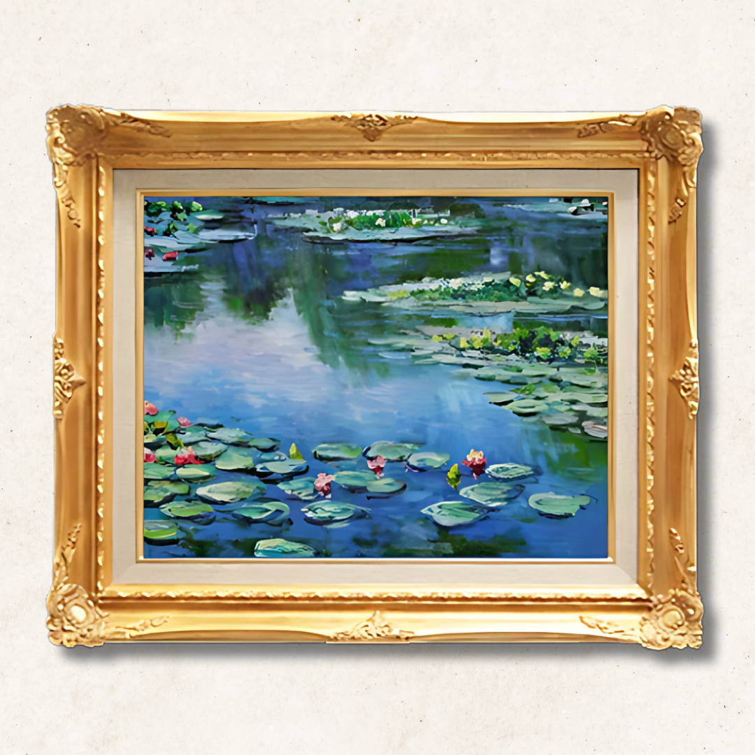 Claude Monet - Water lilies (2) F6  | Hand-Painted Oil Painting Framed for Home Decor