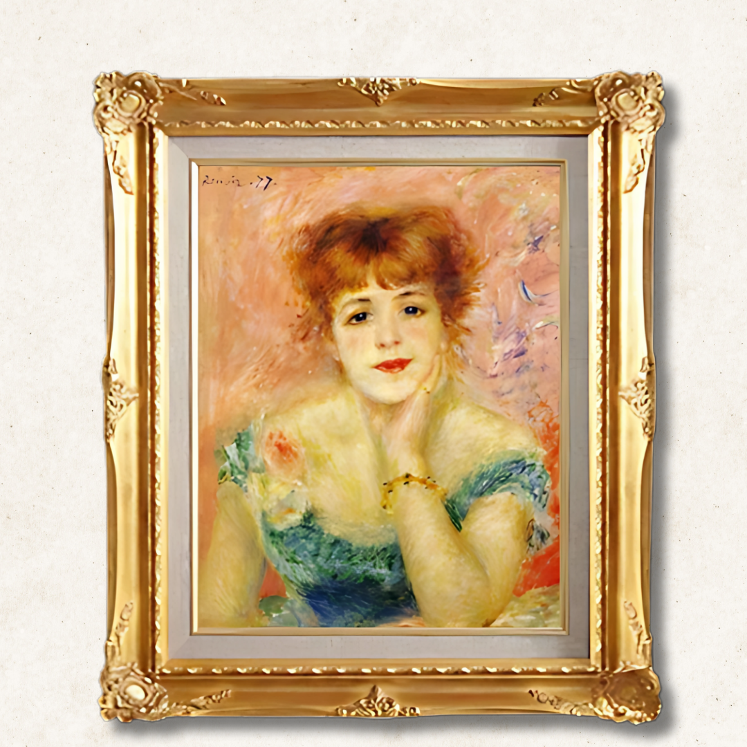 Pierre-Auguste Renoir - Portrait de l'actrice Jeanne Samary F6  | Hand-Painted Oil Painting for Wall Art