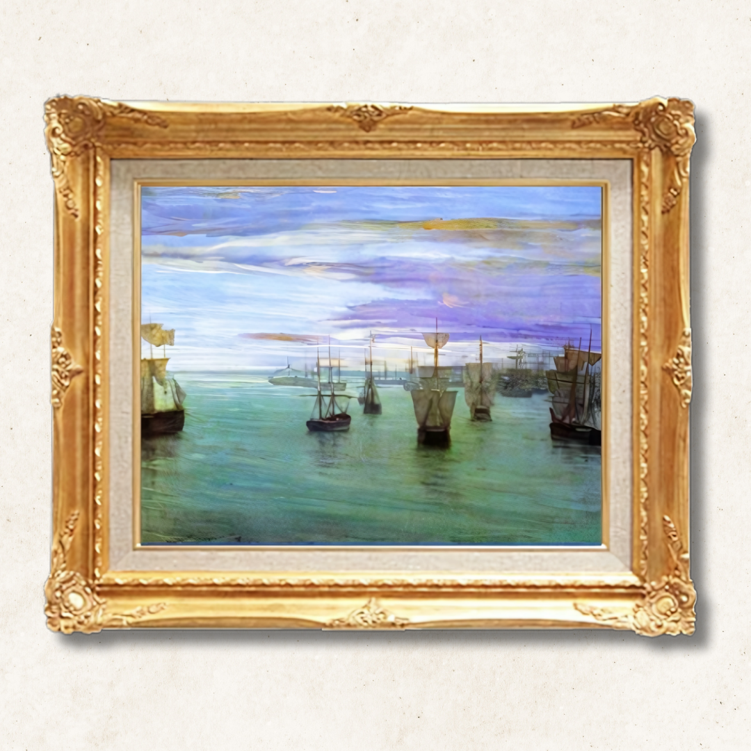 James Abbott McNeill Whistler - Crepuscule in Flesh Colour and Green: Valparaiso F6 | Premium Hand-Painted Oil Painting - Commodore Club Art