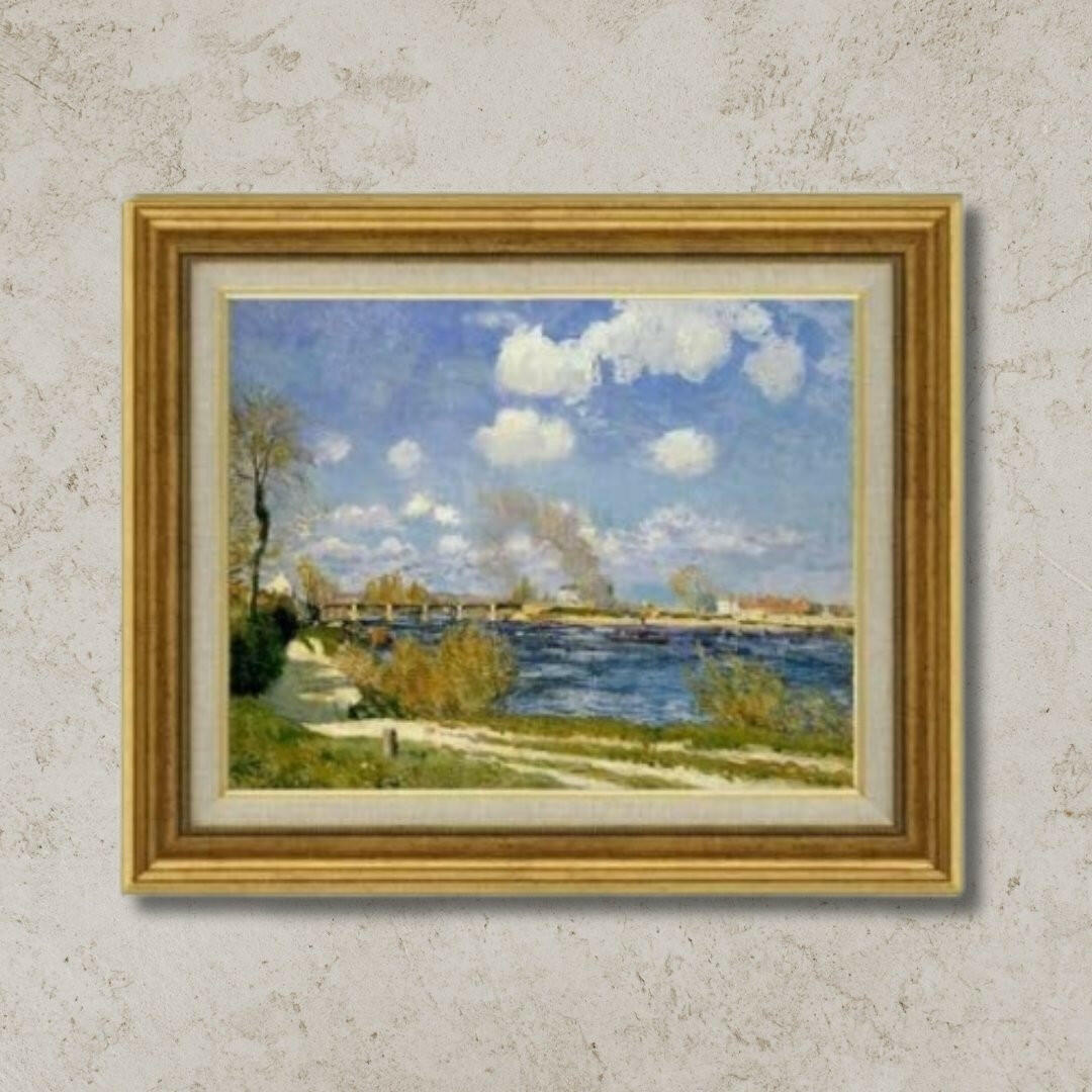 Alfred Sisley | Bougival   F6  Wall Art - Hand-painted oil painting -  | High-Quality Oil Painting.