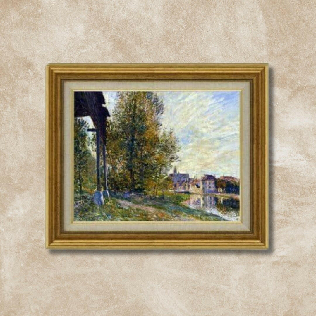 Claude Monet | View of Ruel F6 | High-Quality Oil Painting - Sepia Gold